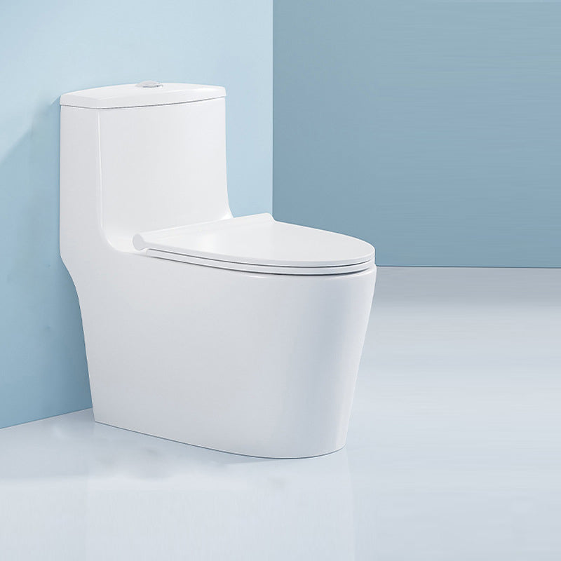 Contemporary 1 Piece Flush Toilet Floor Mounted White Urine Toilet for Washroom 15"L x 28"W x 27"H Clearhalo 'Bathroom Remodel & Bathroom Fixtures' 'Home Improvement' 'home_improvement' 'home_improvement_toilets' 'Toilets & Bidets' 'Toilets' 6980696