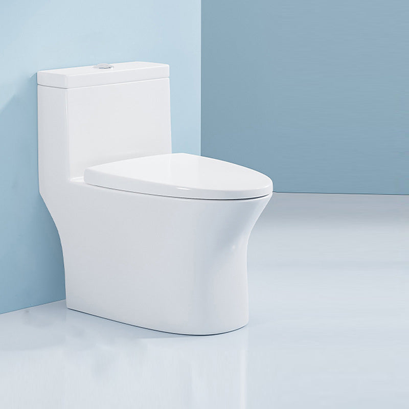 Contemporary 1 Piece Flush Toilet Floor Mounted White Urine Toilet for Washroom 16"L x 27"W x 27"H Clearhalo 'Bathroom Remodel & Bathroom Fixtures' 'Home Improvement' 'home_improvement' 'home_improvement_toilets' 'Toilets & Bidets' 'Toilets' 6980698