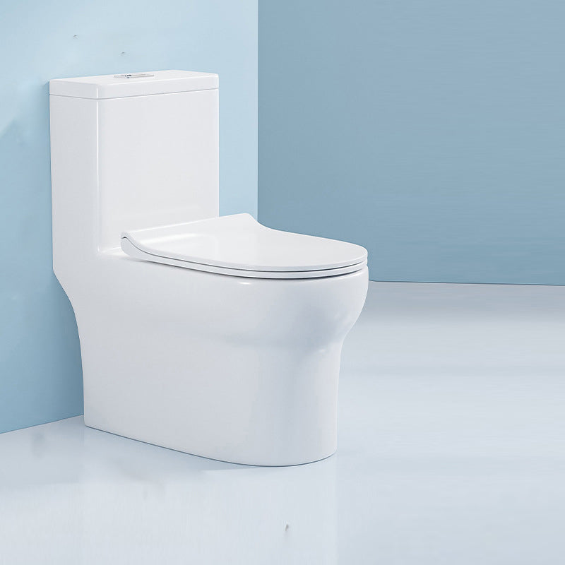 Contemporary 1 Piece Flush Toilet Floor Mounted White Urine Toilet for Washroom 15"L x 27"W x 31"H Clearhalo 'Bathroom Remodel & Bathroom Fixtures' 'Home Improvement' 'home_improvement' 'home_improvement_toilets' 'Toilets & Bidets' 'Toilets' 6980710