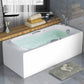 29.53" Wide Acrylic Bathtub Soaking Handles Included Bath in White 51"L x 30"W x 27"H Right Tub with Silver 5-Piece Set Clearhalo 'Bathroom Remodel & Bathroom Fixtures' 'Bathtubs' 'Home Improvement' 'home_improvement' 'home_improvement_bathtubs' 'Showers & Bathtubs' 6980739
