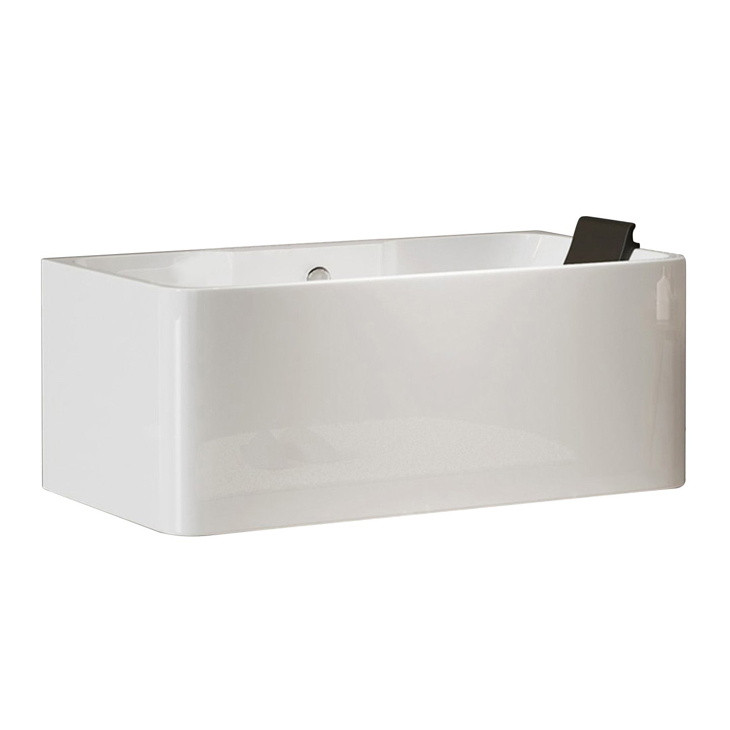 White Rectangular Bath Freestanding Acrylic Back to Wall Bathtub Clearhalo 'Bathroom Remodel & Bathroom Fixtures' 'Bathtubs' 'Home Improvement' 'home_improvement' 'home_improvement_bathtubs' 'Showers & Bathtubs' 6980792