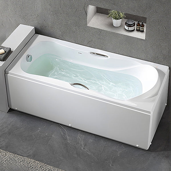 Rectangular Freestanding Bathtub Acrylic Soaking White Modern Bath (Board not Included) Left Tub Clearhalo 'Bathroom Remodel & Bathroom Fixtures' 'Bathtubs' 'Home Improvement' 'home_improvement' 'home_improvement_bathtubs' 'Showers & Bathtubs' 6980806