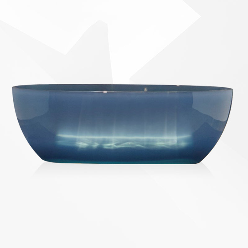 Soaking Stand Alone Bathtub Back to Wall Antique Finish Bathtub Blue 62.9"L x 31.4"W x 22"H Clearhalo 'Bathroom Remodel & Bathroom Fixtures' 'Bathtubs' 'Home Improvement' 'home_improvement' 'home_improvement_bathtubs' 'Showers & Bathtubs' 6980832