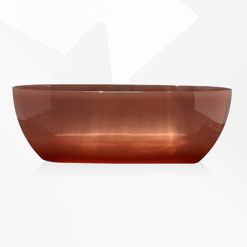 Soaking Stand Alone Bathtub Back to Wall Antique Finish Bathtub Red Orange Clearhalo 'Bathroom Remodel & Bathroom Fixtures' 'Bathtubs' 'Home Improvement' 'home_improvement' 'home_improvement_bathtubs' 'Showers & Bathtubs' 6980833