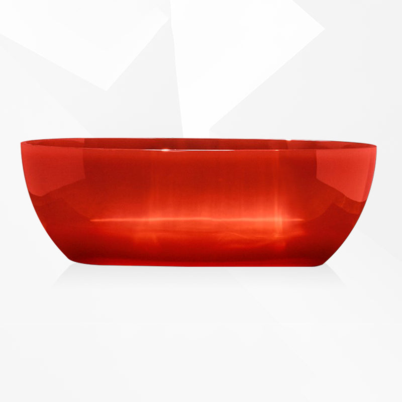 Soaking Stand Alone Bathtub Back to Wall Antique Finish Bathtub Red Clearhalo 'Bathroom Remodel & Bathroom Fixtures' 'Bathtubs' 'Home Improvement' 'home_improvement' 'home_improvement_bathtubs' 'Showers & Bathtubs' 6980841