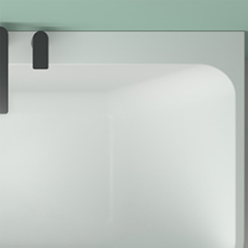 Modern Stone Rectangular Tub Soaking 22.05" Wide Bath with Overflow Trim Bath Clearhalo 'Bathroom Remodel & Bathroom Fixtures' 'Bathtubs' 'Home Improvement' 'home_improvement' 'home_improvement_bathtubs' 'Showers & Bathtubs' 6980879