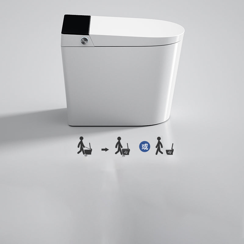 Contemporary Ceramic Elongated Heated Seat Floor Standing Bidet White Dryer Not Included (Standard) Clearhalo 'Bathroom Remodel & Bathroom Fixtures' 'Bidets' 'Home Improvement' 'home_improvement' 'home_improvement_bidets' 'Toilets & Bidets' 6996764