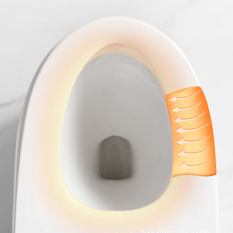 Elongated Floor Mount Bidet White Temperature Control Floor Standing Bidet with Remote Clearhalo 'Bathroom Remodel & Bathroom Fixtures' 'Bidets' 'Home Improvement' 'home_improvement' 'home_improvement_bidets' 'Toilets & Bidets' 6996817