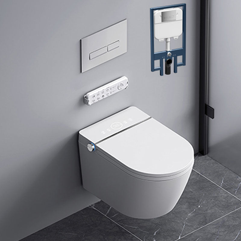Wall Mounted Bidet in White with Unlimited Warm Water and Heated Seat Bidet with High Water Tank Automatic Lid Clearhalo 'Bathroom Remodel & Bathroom Fixtures' 'Bidets' 'Home Improvement' 'home_improvement' 'home_improvement_bidets' 'Toilets & Bidets' 6996822