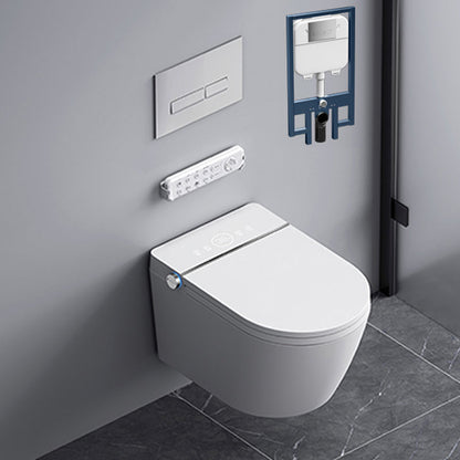 Wall Mounted Bidet in White with Unlimited Warm Water and Heated Seat Bidet with High Water Tank Automatic Lid Clearhalo 'Bathroom Remodel & Bathroom Fixtures' 'Bidets' 'Home Improvement' 'home_improvement' 'home_improvement_bidets' 'Toilets & Bidets' 6996822