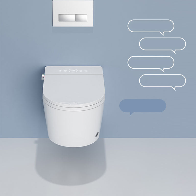 White Elongated Wall Mounted Bidet with Warm Air Dryer and Heated Seat Clearhalo 'Bathroom Remodel & Bathroom Fixtures' 'Bidets' 'Home Improvement' 'home_improvement' 'home_improvement_bidets' 'Toilets & Bidets' 6996835