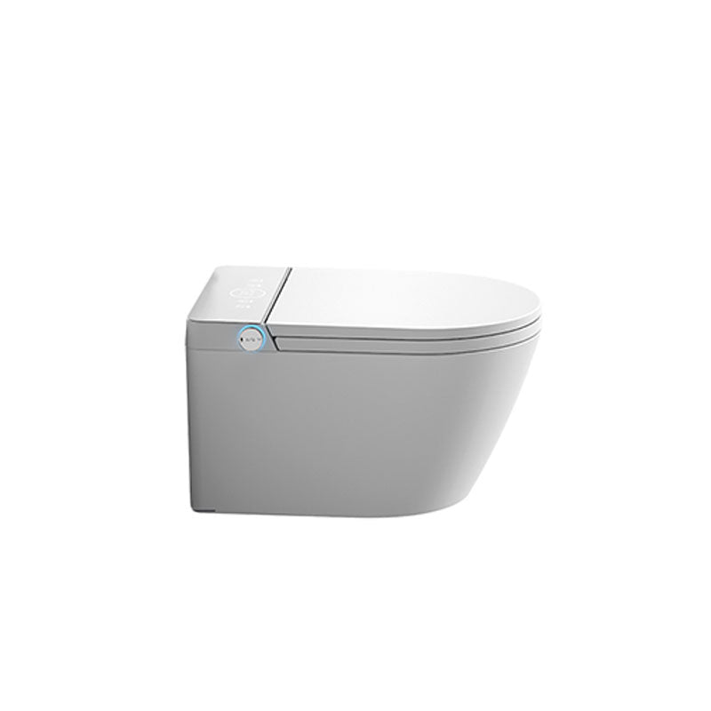 White Elongated Wall Mounted Bidet with Warm Air Dryer and Heated Seat Clearhalo 'Bathroom Remodel & Bathroom Fixtures' 'Bidets' 'Home Improvement' 'home_improvement' 'home_improvement_bidets' 'Toilets & Bidets' 6996838