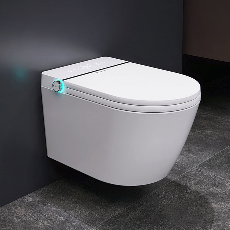 White Wall Mounted Bidet with Unlimited Warm Water and Heated Seat Clearhalo 'Bathroom Remodel & Bathroom Fixtures' 'Bidets' 'Home Improvement' 'home_improvement' 'home_improvement_bidets' 'Toilets & Bidets' 6996845