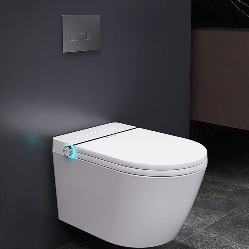 White Wall Mounted Bidet with Unlimited Warm Water and Heated Seat Clearhalo 'Bathroom Remodel & Bathroom Fixtures' 'Bidets' 'Home Improvement' 'home_improvement' 'home_improvement_bidets' 'Toilets & Bidets' 6996846
