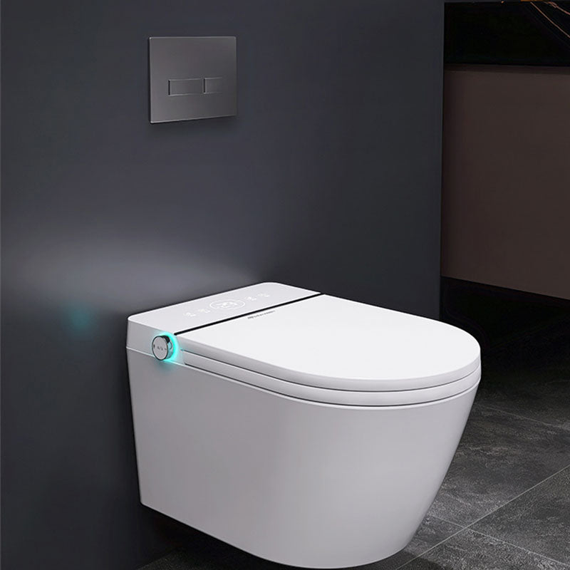 White Wall Mounted Bidet with Unlimited Warm Water and Heated Seat Clearhalo 'Bathroom Remodel & Bathroom Fixtures' 'Bidets' 'Home Improvement' 'home_improvement' 'home_improvement_bidets' 'Toilets & Bidets' 6996847