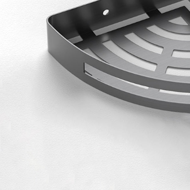 Gray Contemporary Bathroom Hardware Set Brushed Gray Bath Shelf/Paper Holder/Towel Bar Clearhalo 'Bathroom Hardware Sets' 'Bathroom Hardware' 'Bathroom Remodel & Bathroom Fixtures' 'bathroom_hardware_sets' 'Home Improvement' 'home_improvement' 'home_improvement_bathroom_hardware_sets' 6997027