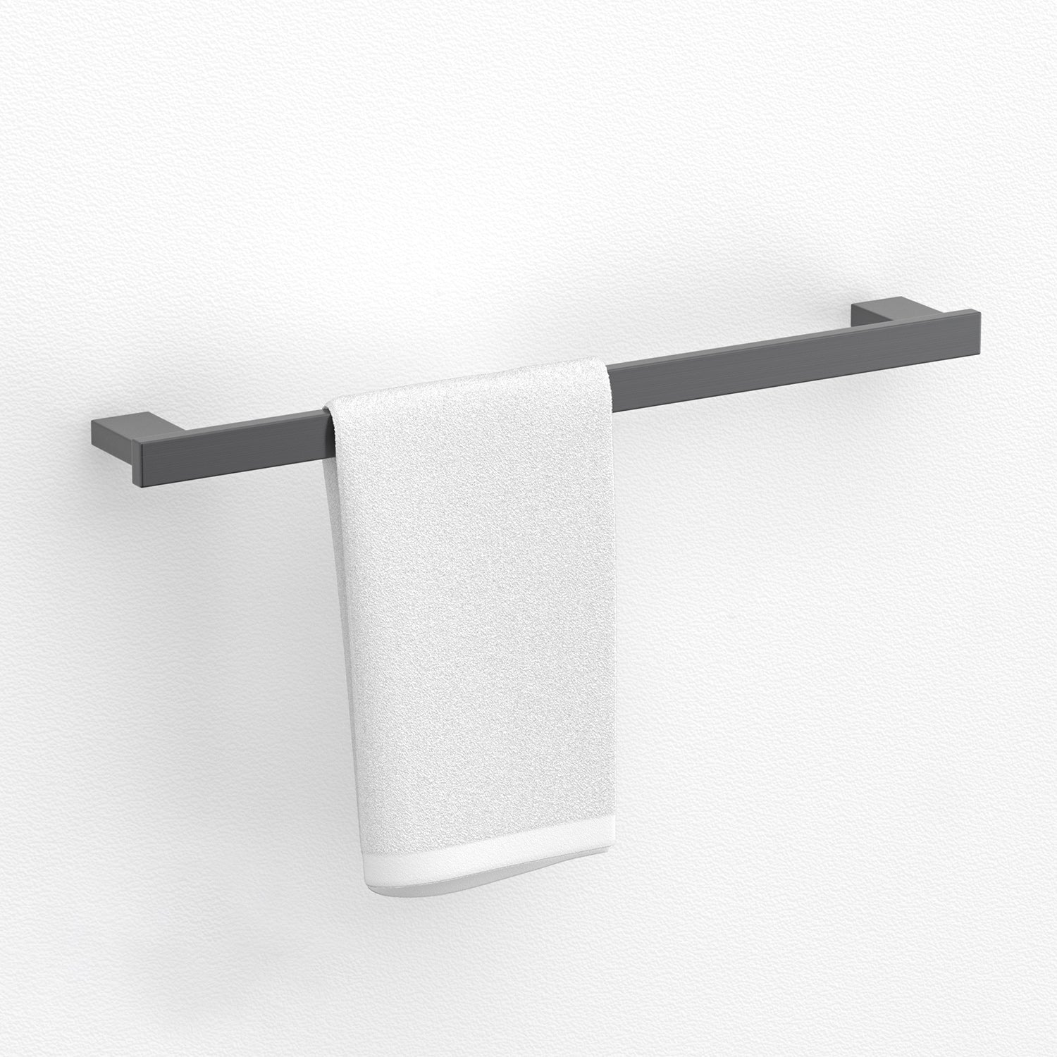 Gray Contemporary Bathroom Hardware Set Brushed Gray Bath Shelf/Paper Holder/Towel Bar Single Bar Towel Bar Clearhalo 'Bathroom Hardware Sets' 'Bathroom Hardware' 'Bathroom Remodel & Bathroom Fixtures' 'bathroom_hardware_sets' 'Home Improvement' 'home_improvement' 'home_improvement_bathroom_hardware_sets' 6997040