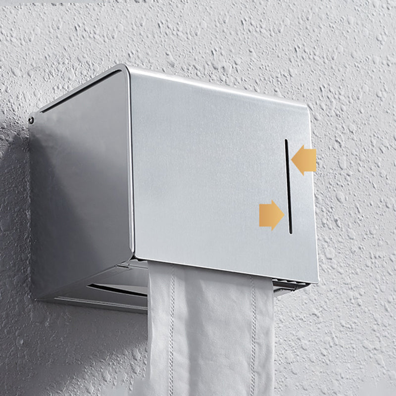 Contemporary Bathroom Hardware Set Towel Bar/Bath Shelf & Paper Holder Included Clearhalo 'Bathroom Hardware Sets' 'Bathroom Hardware' 'Bathroom Remodel & Bathroom Fixtures' 'bathroom_hardware_sets' 'Home Improvement' 'home_improvement' 'home_improvement_bathroom_hardware_sets' 6997069