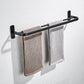 7-Piece Modern Bathroom Accessory Set Matte Black Bathroom Set with Towel Bar/Bath Shelf Clearhalo 'Bathroom Hardware Sets' 'Bathroom Hardware' 'Bathroom Remodel & Bathroom Fixtures' 'bathroom_hardware_sets' 'Home Improvement' 'home_improvement' 'home_improvement_bathroom_hardware_sets' 6997094