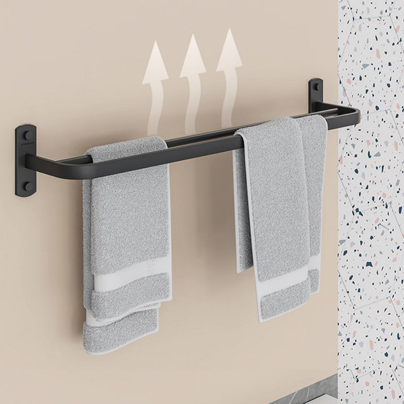 7-Piece Modern Bathroom Accessory Set Matte Black Bathroom Set with Towel Bar/Bath Shelf Clearhalo 'Bathroom Hardware Sets' 'Bathroom Hardware' 'Bathroom Remodel & Bathroom Fixtures' 'bathroom_hardware_sets' 'Home Improvement' 'home_improvement' 'home_improvement_bathroom_hardware_sets' 6997104