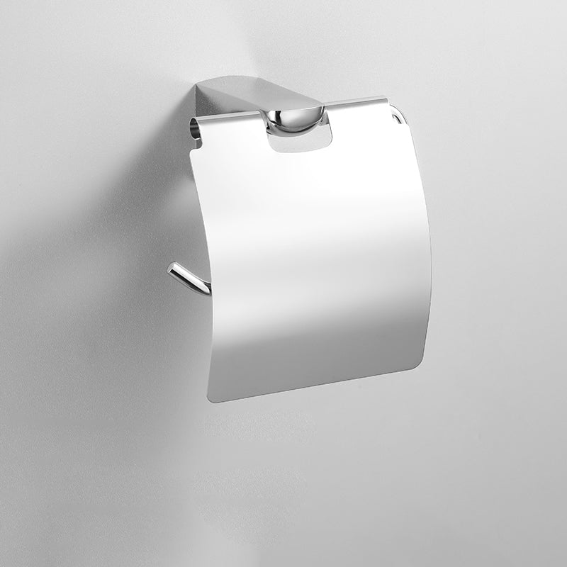 Silver Bathroom Accessories Hardware Set Modern Bathroom Accessory Kit Toilet Paper Holder Clearhalo 'Bathroom Hardware Sets' 'Bathroom Hardware' 'Bathroom Remodel & Bathroom Fixtures' 'bathroom_hardware_sets' 'Home Improvement' 'home_improvement' 'home_improvement_bathroom_hardware_sets' 6997196