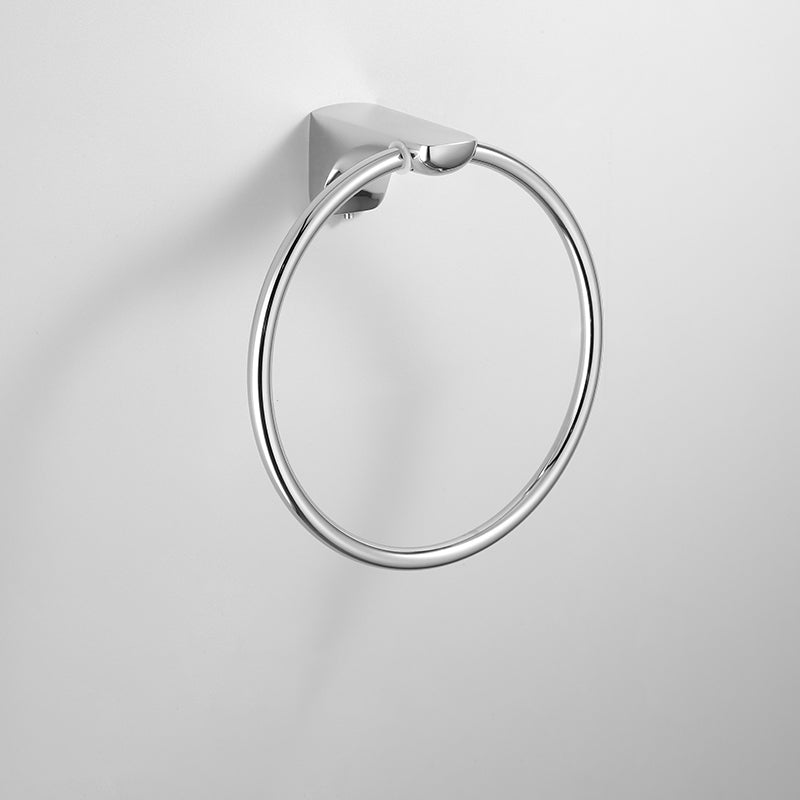 Silver Bathroom Accessories Hardware Set Modern Bathroom Accessory Kit Towel Ring Clearhalo 'Bathroom Hardware Sets' 'Bathroom Hardware' 'Bathroom Remodel & Bathroom Fixtures' 'bathroom_hardware_sets' 'Home Improvement' 'home_improvement' 'home_improvement_bathroom_hardware_sets' 6997199