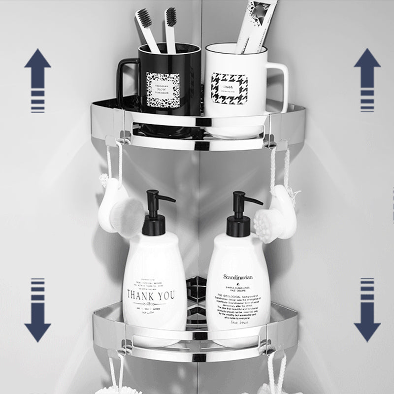 Silver Bathroom Accessories Hardware Set Modern Bathroom Accessory Kit Clearhalo 'Bathroom Hardware Sets' 'Bathroom Hardware' 'Bathroom Remodel & Bathroom Fixtures' 'bathroom_hardware_sets' 'Home Improvement' 'home_improvement' 'home_improvement_bathroom_hardware_sets' 6997206