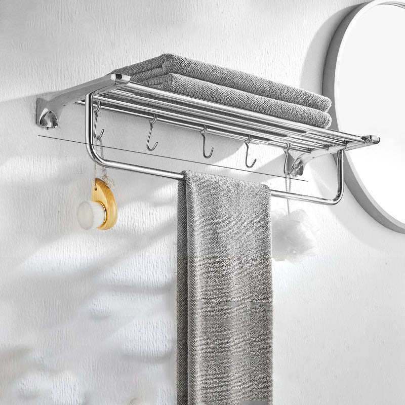 Silver Bathroom Accessories Hardware Set Modern Bathroom Accessory Kit Clearhalo 'Bathroom Hardware Sets' 'Bathroom Hardware' 'Bathroom Remodel & Bathroom Fixtures' 'bathroom_hardware_sets' 'Home Improvement' 'home_improvement' 'home_improvement_bathroom_hardware_sets' 6997211