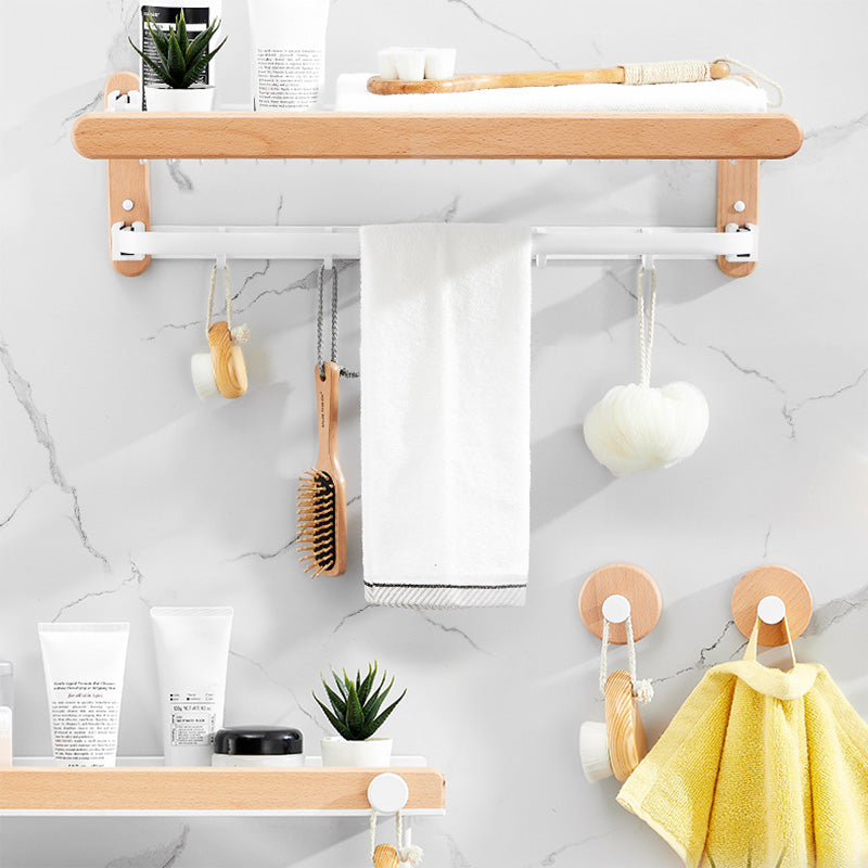 White 7-piece Bathroom Accessory Set Wood and Metal Bathroom Set Clearhalo 'Bathroom Hardware Sets' 'Bathroom Hardware' 'Bathroom Remodel & Bathroom Fixtures' 'bathroom_hardware_sets' 'Home Improvement' 'home_improvement' 'home_improvement_bathroom_hardware_sets' 6997241