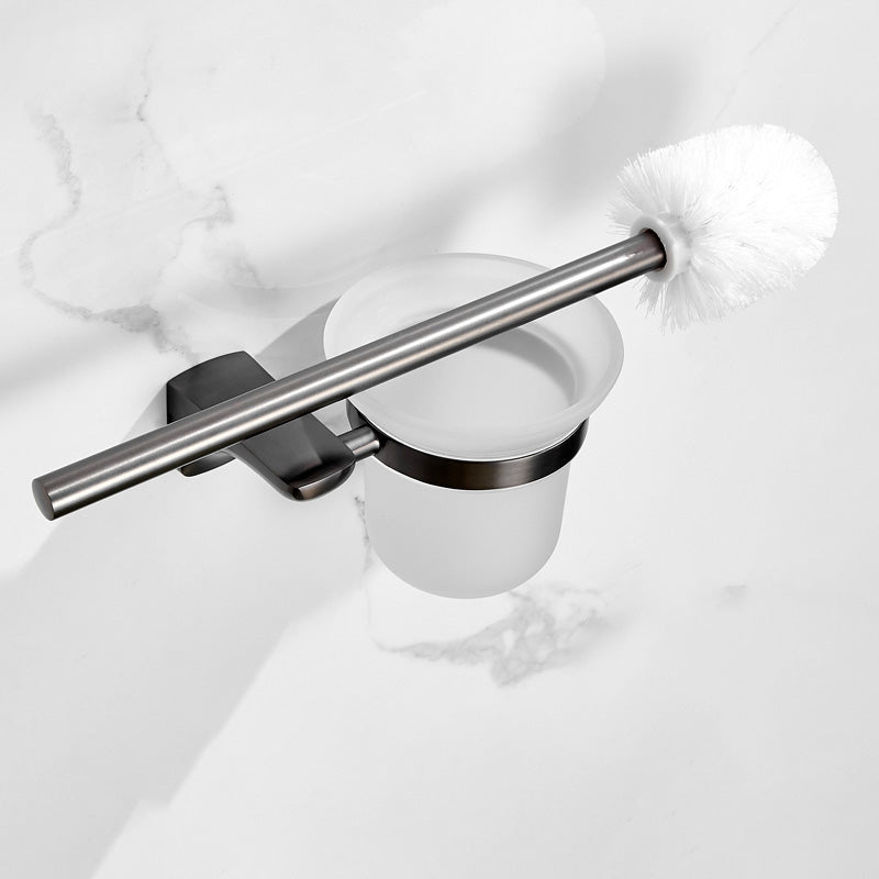 Modern Bathroom Accessories Hardware Set Grey Bathroom Accessory Kit Toilet Brush Clearhalo 'Bathroom Hardware Sets' 'Bathroom Hardware' 'Bathroom Remodel & Bathroom Fixtures' 'bathroom_hardware_sets' 'Home Improvement' 'home_improvement' 'home_improvement_bathroom_hardware_sets' 6997255