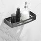 Modern Bathroom Accessories Hardware Set Grey Bathroom Accessory Kit Square Bath Shelf Clearhalo 'Bathroom Hardware Sets' 'Bathroom Hardware' 'Bathroom Remodel & Bathroom Fixtures' 'bathroom_hardware_sets' 'Home Improvement' 'home_improvement' 'home_improvement_bathroom_hardware_sets' 6997261