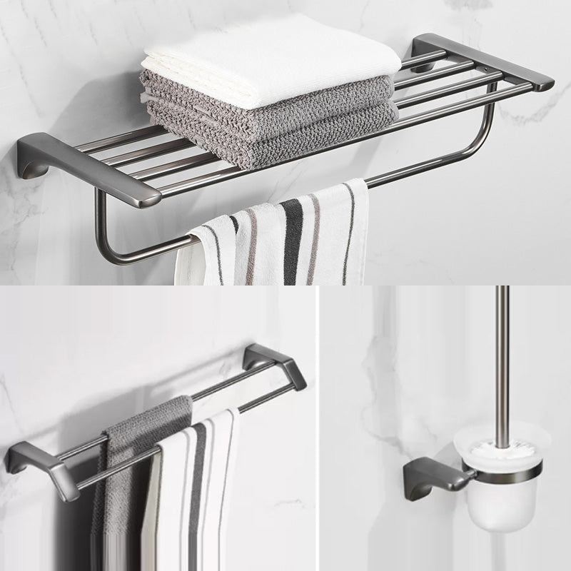 Modern Bathroom Accessories Hardware Set Grey Bathroom Accessory Kit 3-Piece Set (Double Rails) Clearhalo 'Bathroom Hardware Sets' 'Bathroom Hardware' 'Bathroom Remodel & Bathroom Fixtures' 'bathroom_hardware_sets' 'Home Improvement' 'home_improvement' 'home_improvement_bathroom_hardware_sets' 6997280