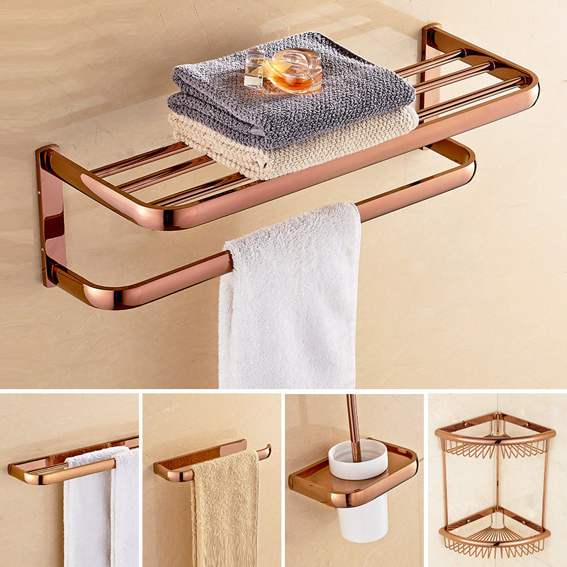 5-Piece Vintage Bathroom Accessory Set Brass Bath Hardware Set Clearhalo 'Bathroom Hardware Sets' 'Bathroom Hardware' 'Bathroom Remodel & Bathroom Fixtures' 'bathroom_hardware_sets' 'Home Improvement' 'home_improvement' 'home_improvement_bathroom_hardware_sets' 6997350