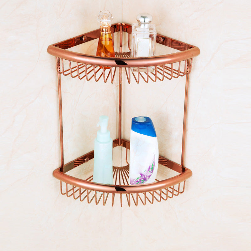 5-Piece Vintage Bathroom Accessory Set Brass Bath Hardware Set Triangular Bath Shelf Clearhalo 'Bathroom Hardware Sets' 'Bathroom Hardware' 'Bathroom Remodel & Bathroom Fixtures' 'bathroom_hardware_sets' 'Home Improvement' 'home_improvement' 'home_improvement_bathroom_hardware_sets' 6997358