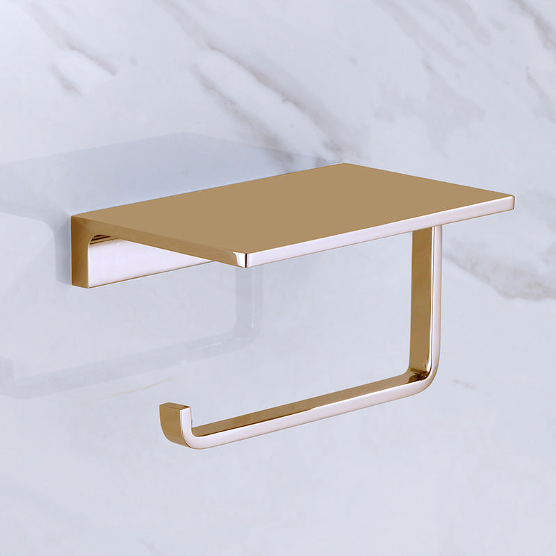 5-Piece Vintage Bathroom Accessory Set Brass Bath Hardware Set Flat Paper Towel Holder-Single Clearhalo 'Bathroom Hardware Sets' 'Bathroom Hardware' 'Bathroom Remodel & Bathroom Fixtures' 'bathroom_hardware_sets' 'Home Improvement' 'home_improvement' 'home_improvement_bathroom_hardware_sets' 6997371