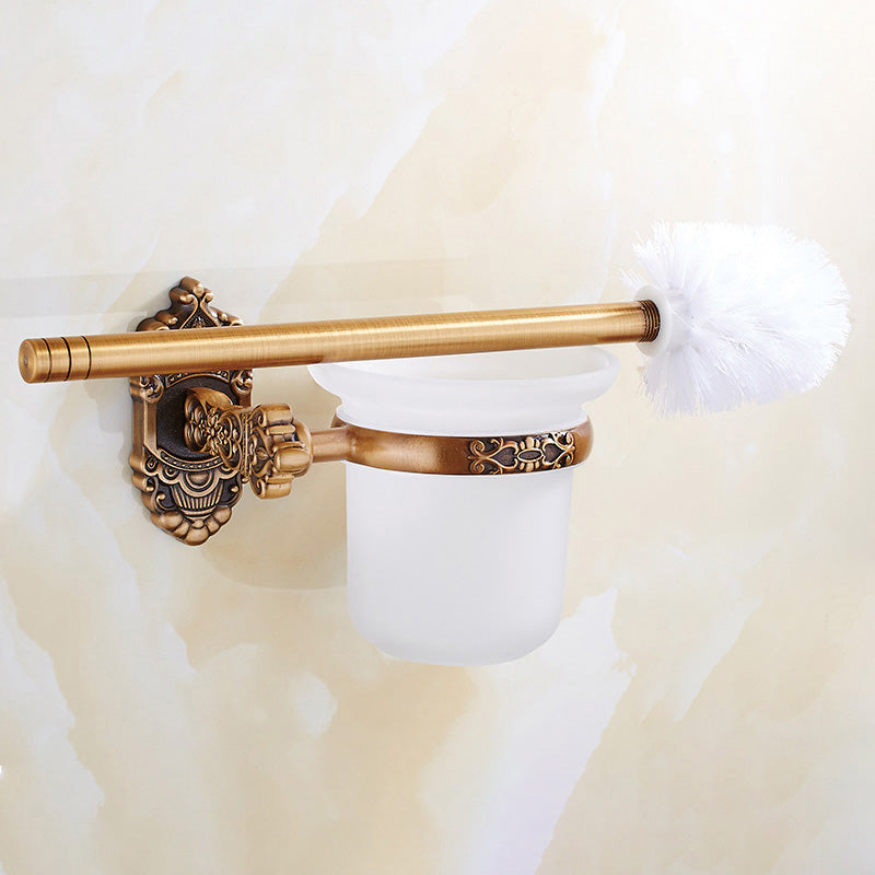 Traditional Bathroom Accessory Set Gold Bathroom Accessory Kit Toilet Brush (6-inch) Clearhalo 'Bathroom Hardware Sets' 'Bathroom Hardware' 'Bathroom Remodel & Bathroom Fixtures' 'bathroom_hardware_sets' 'Home Improvement' 'home_improvement' 'home_improvement_bathroom_hardware_sets' 6997403