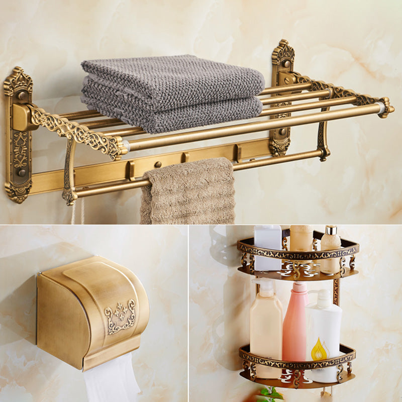 Traditional Bathroom Accessory Set Gold Bathroom Accessory Kit 3-Piece Set (Tissue Box) Clearhalo 'Bathroom Hardware Sets' 'Bathroom Hardware' 'Bathroom Remodel & Bathroom Fixtures' 'bathroom_hardware_sets' 'Home Improvement' 'home_improvement' 'home_improvement_bathroom_hardware_sets' 6997404