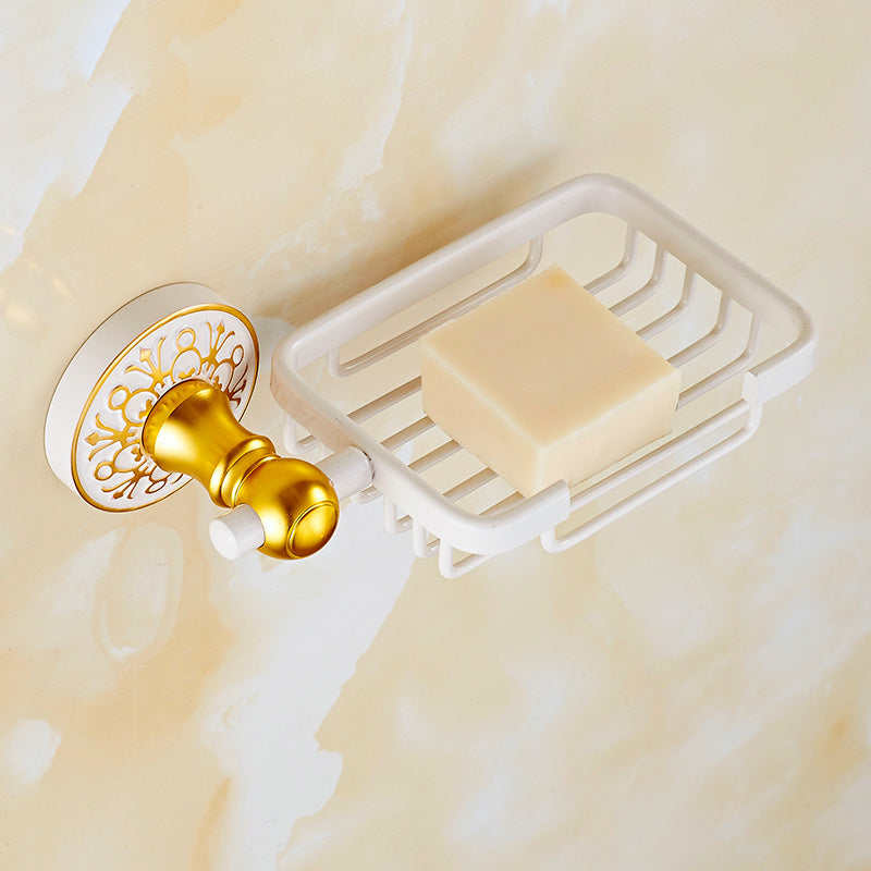 Traditional Bathroom Accessories Hardware Set Bath Shelf Bathroom Accessory Kit Soap Net Clearhalo 'Bathroom Hardware Sets' 'Bathroom Hardware' 'Bathroom Remodel & Bathroom Fixtures' 'bathroom_hardware_sets' 'Home Improvement' 'home_improvement' 'home_improvement_bathroom_hardware_sets' 6997459