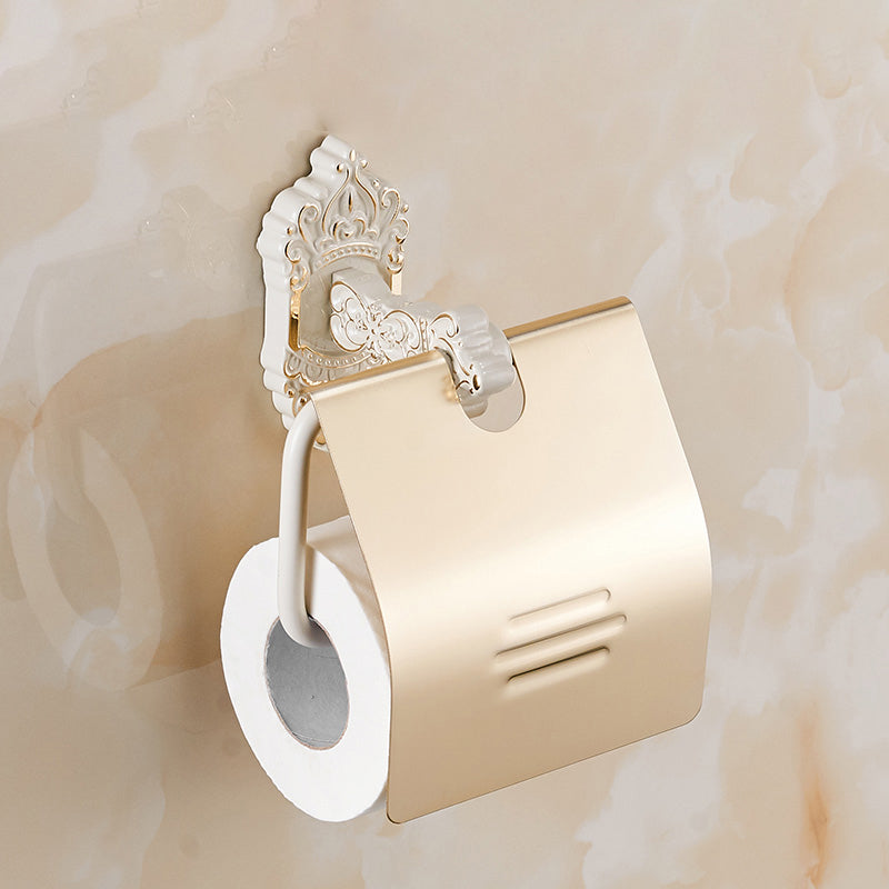 Traditional Bath Hardware Set White Bathroom Accessories Hardware Set Toilet Paper Holder Clearhalo 'Bathroom Hardware Sets' 'Bathroom Hardware' 'Bathroom Remodel & Bathroom Fixtures' 'bathroom_hardware_sets' 'Home Improvement' 'home_improvement' 'home_improvement_bathroom_hardware_sets' 6997468