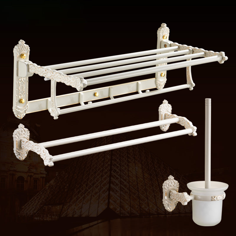 Traditional Bath Hardware Set White Bathroom Accessories Hardware Set 3-Piece Set Clearhalo 'Bathroom Hardware Sets' 'Bathroom Hardware' 'Bathroom Remodel & Bathroom Fixtures' 'bathroom_hardware_sets' 'Home Improvement' 'home_improvement' 'home_improvement_bathroom_hardware_sets' 6997481