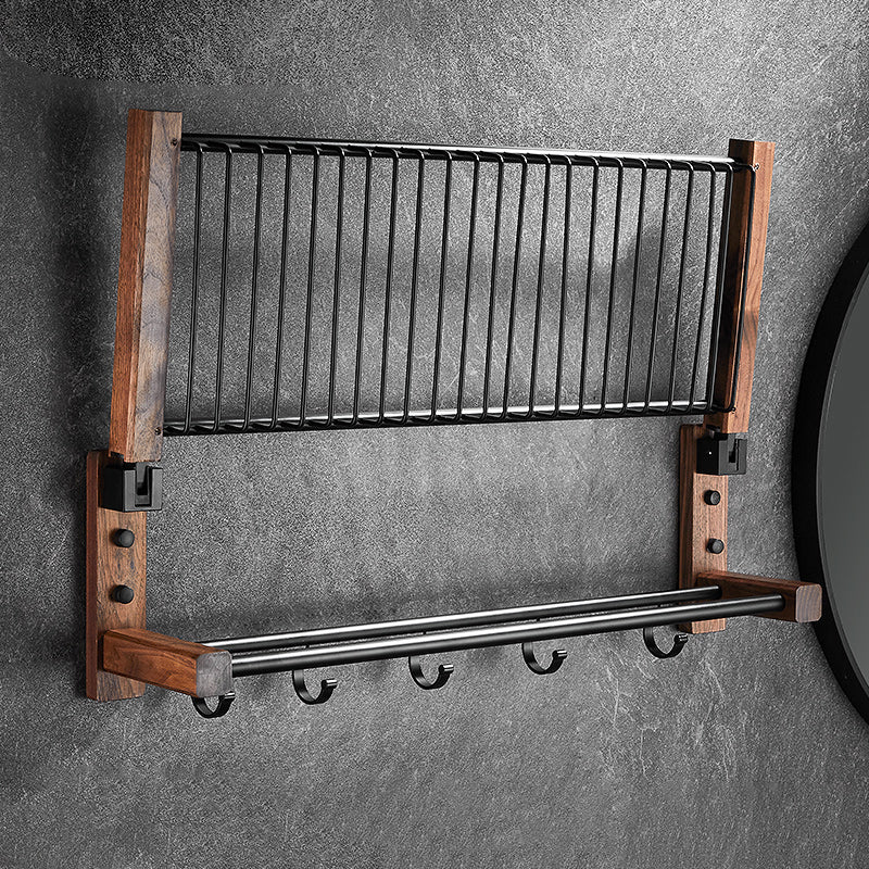 7 Piece Bathroom Accessory Set Wood and Metal Bathroom Accessories Hardware Set Clearhalo 'Bathroom Hardware Sets' 'Bathroom Hardware' 'Bathroom Remodel & Bathroom Fixtures' 'bathroom_hardware_sets' 'Home Improvement' 'home_improvement' 'home_improvement_bathroom_hardware_sets' 6997500