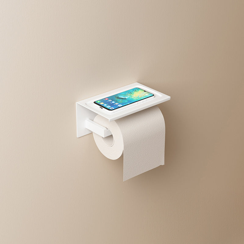 Modern Bathroom Accessory Set White Bathroom Accessories Hardware Set Toilet Paper Holder Clearhalo 'Bathroom Hardware Sets' 'Bathroom Hardware' 'Bathroom Remodel & Bathroom Fixtures' 'bathroom_hardware_sets' 'Home Improvement' 'home_improvement' 'home_improvement_bathroom_hardware_sets' 6997528