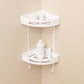 Modern Bathroom Accessory Set White Bathroom Accessories Hardware Set Double Layer Triangle Bath Shelves Clearhalo 'Bathroom Hardware Sets' 'Bathroom Hardware' 'Bathroom Remodel & Bathroom Fixtures' 'bathroom_hardware_sets' 'Home Improvement' 'home_improvement' 'home_improvement_bathroom_hardware_sets' 6997538