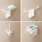 Modern Bathroom Accessory Set White Bathroom Accessories Hardware Set 4-Piece Set Clearhalo 'Bathroom Hardware Sets' 'Bathroom Hardware' 'Bathroom Remodel & Bathroom Fixtures' 'bathroom_hardware_sets' 'Home Improvement' 'home_improvement' 'home_improvement_bathroom_hardware_sets' 6997540