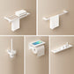 Modern Bathroom Accessory Set White Bathroom Accessories Hardware Set 5 piece Set Clearhalo 'Bathroom Hardware Sets' 'Bathroom Hardware' 'Bathroom Remodel & Bathroom Fixtures' 'bathroom_hardware_sets' 'Home Improvement' 'home_improvement' 'home_improvement_bathroom_hardware_sets' 6997542