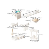 Modern Bathroom Accessory Set White Bathroom Accessories Hardware Set Clearhalo 'Bathroom Hardware Sets' 'Bathroom Hardware' 'Bathroom Remodel & Bathroom Fixtures' 'bathroom_hardware_sets' 'Home Improvement' 'home_improvement' 'home_improvement_bathroom_hardware_sets' 6997548