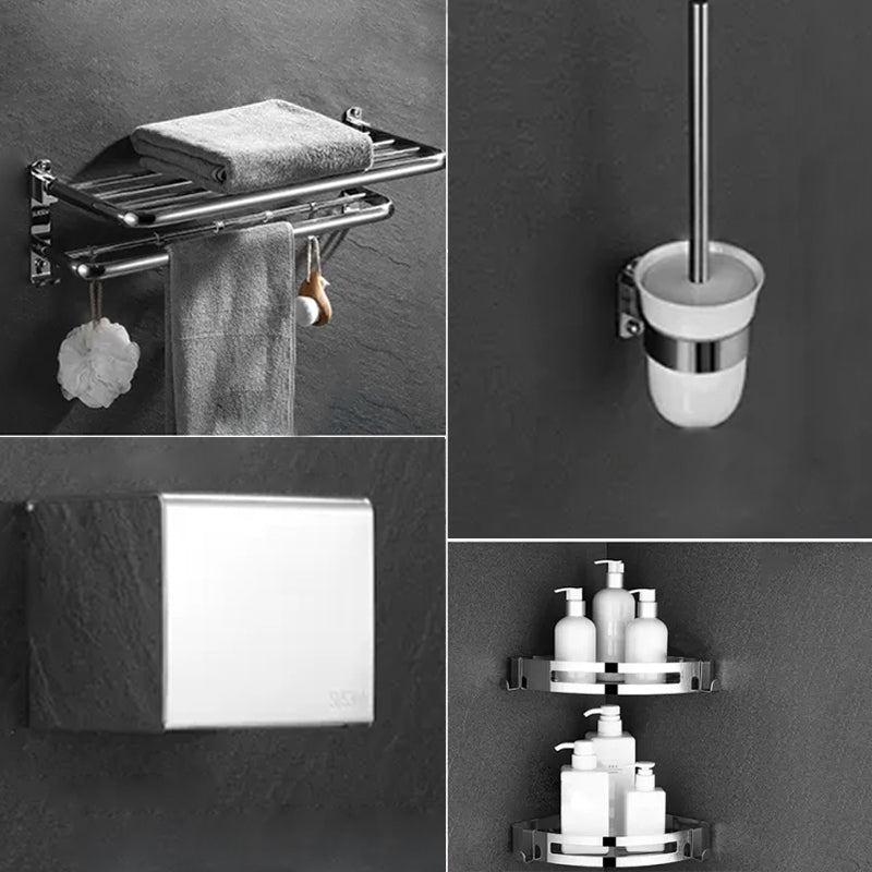 Modern Bathroom Accessory Set Silver Bathroom Accessories Hardware Set
