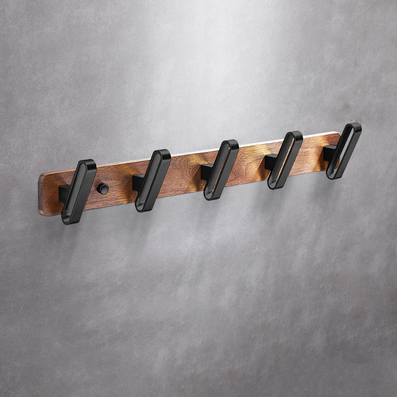 Metal Bathroom Accessory Set Walnut Brown Bathroom Hardware Set Towel Robe Hook Clearhalo 'Bathroom Hardware Sets' 'Bathroom Hardware' 'Bathroom Remodel & Bathroom Fixtures' 'bathroom_hardware_sets' 'Home Improvement' 'home_improvement' 'home_improvement_bathroom_hardware_sets' 6997580