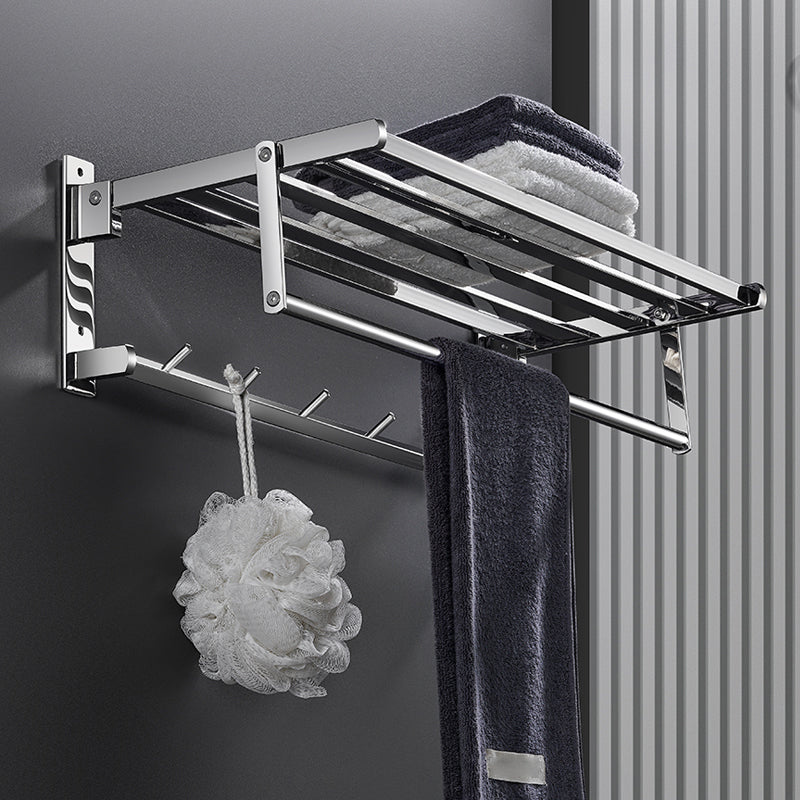 Modern Bath Hardware Set Silver Bathroom Accessories Hardware Set Towel Rack Clearhalo 'Bathroom Hardware Sets' 'Bathroom Hardware' 'Bathroom Remodel & Bathroom Fixtures' 'bathroom_hardware_sets' 'Home Improvement' 'home_improvement' 'home_improvement_bathroom_hardware_sets' 6997644