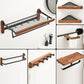 Walnut Brown Bathroom Accessory Set Metal Foldable Bath Hardware Set 7-Piece Set (Toilet Paper Holder) Clearhalo 'Bathroom Hardware Sets' 'Bathroom Hardware' 'Bathroom Remodel & Bathroom Fixtures' 'bathroom_hardware_sets' 'Home Improvement' 'home_improvement' 'home_improvement_bathroom_hardware_sets' 6997710